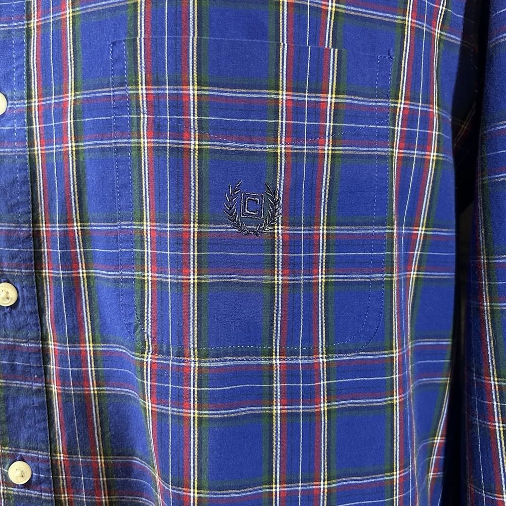Vintage 1990s Chaps Plaid Easy Care Button Down Shirt, Men's Size XL Y2K - Picture 4 of 9